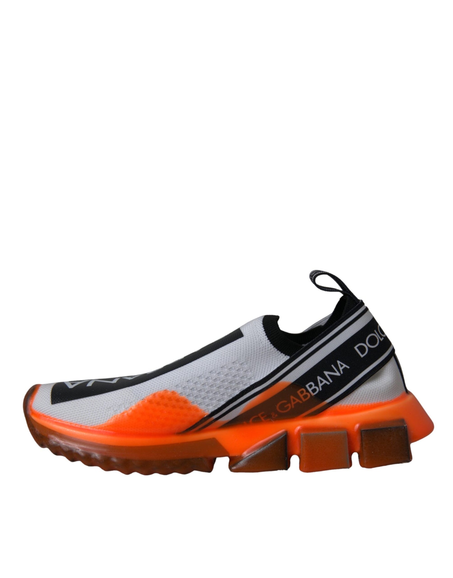 Sorrento Slip-On Sneakers - White Black Orange Designer Footwear