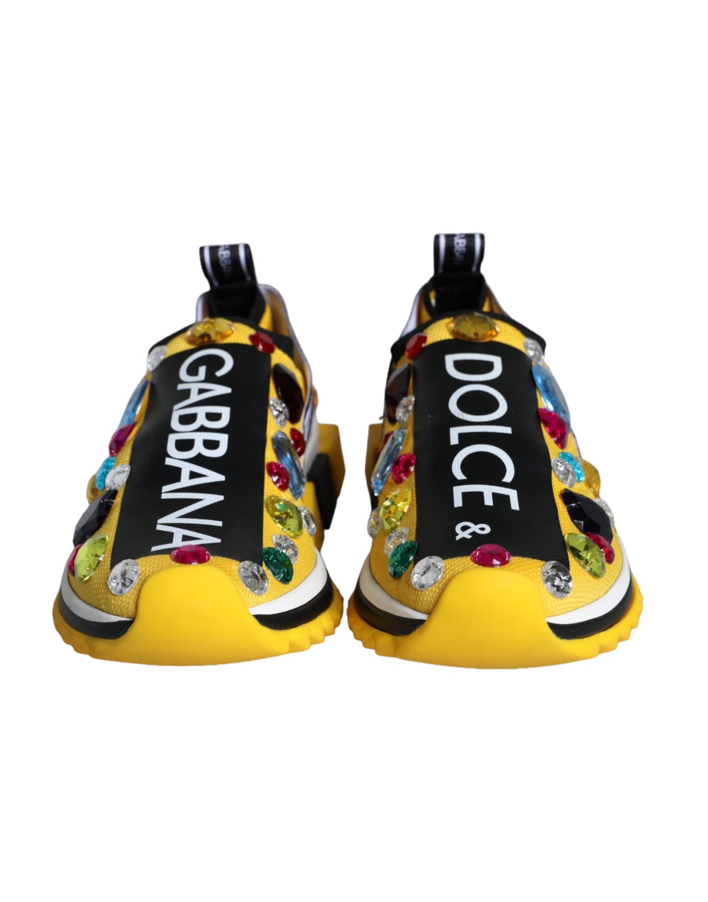 Yellow Sorrento Crystal-Embellished Slip-On Sneakers