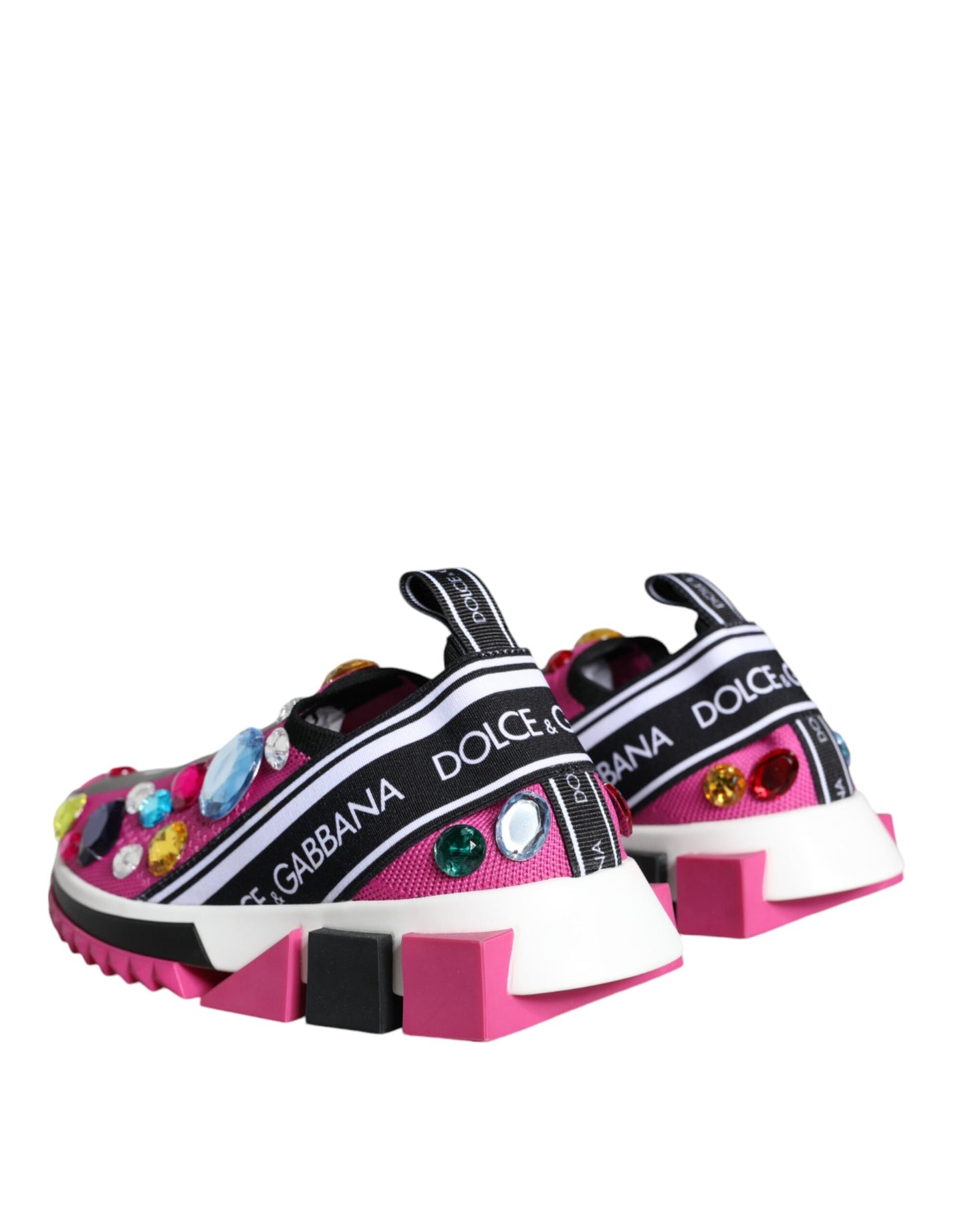 Pink Sorrento Crystal-Embellished Low Top Sneakers