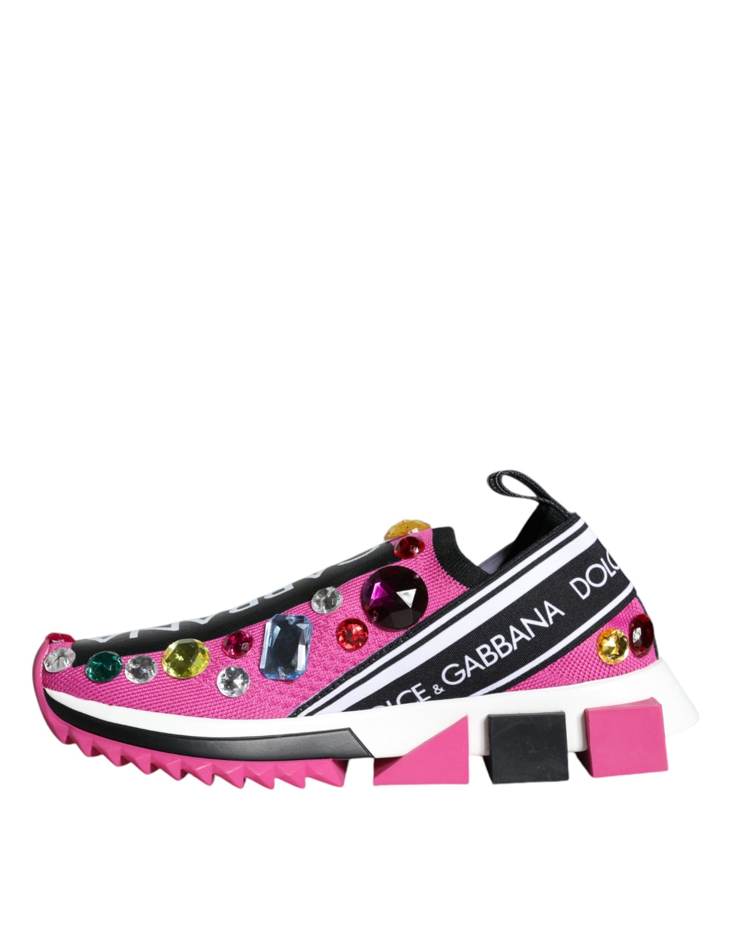 Pink Sorrento Crystal-Embellished Low Top Sneakers