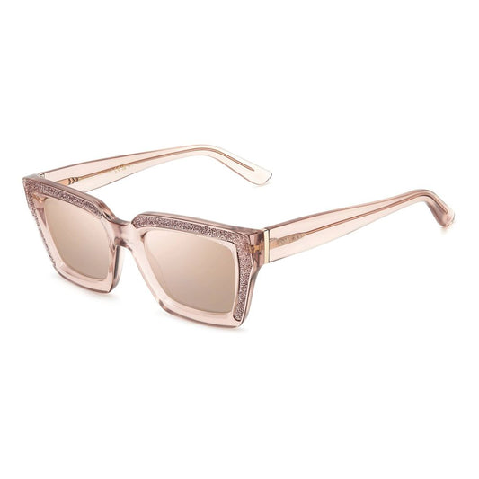 Women's Designer Sunglasses MEGS-S-FWM2S - Pink Resin Frame