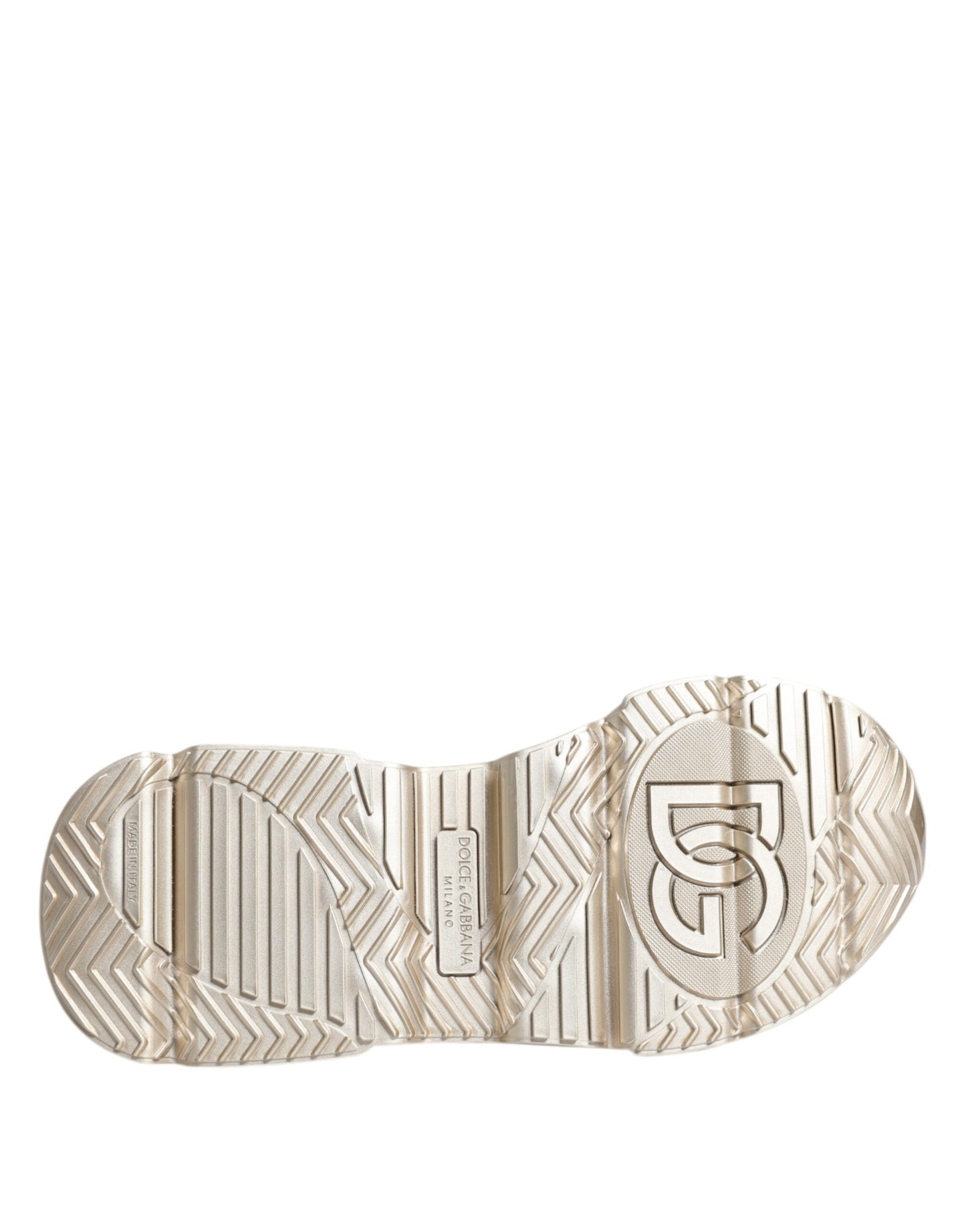 Dolce &amp; Gabbana Gold Sequined Iridescent Daymaster Sneakers