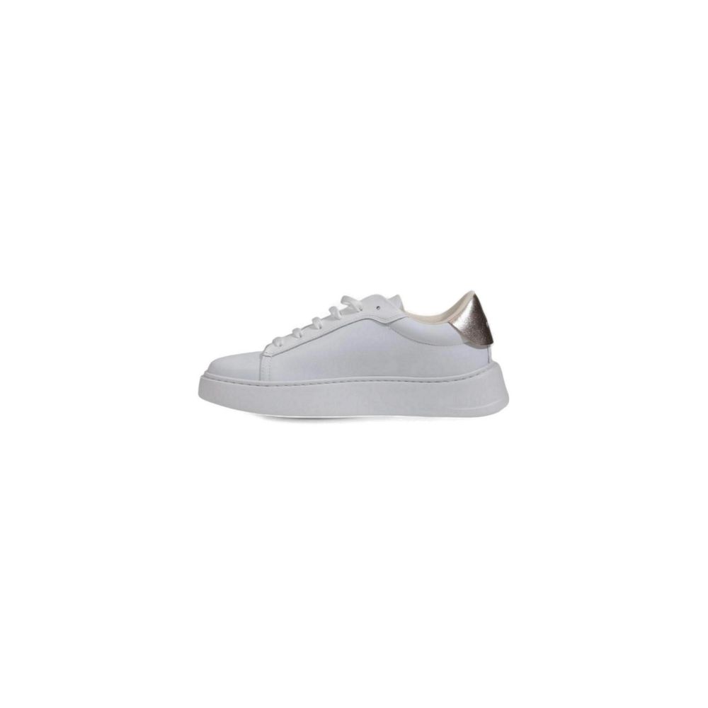 White Leather Sneakers with Metallic Studs