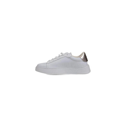 White Leather Sneakers with Metallic Studs