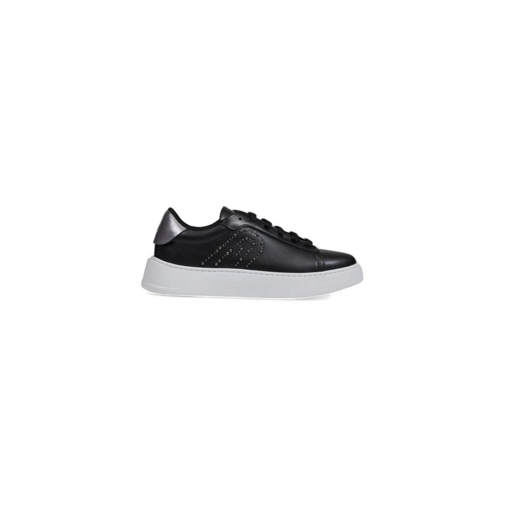 Black Polyethylene Sneakers with Metallic Studs