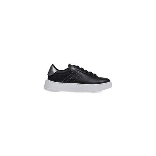 Black Polyethylene Sneakers with Metallic Studs