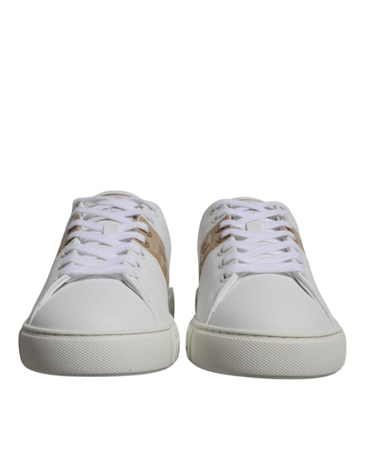 Versace White Brown Greca Print TPU Low Top Men's Sneakers