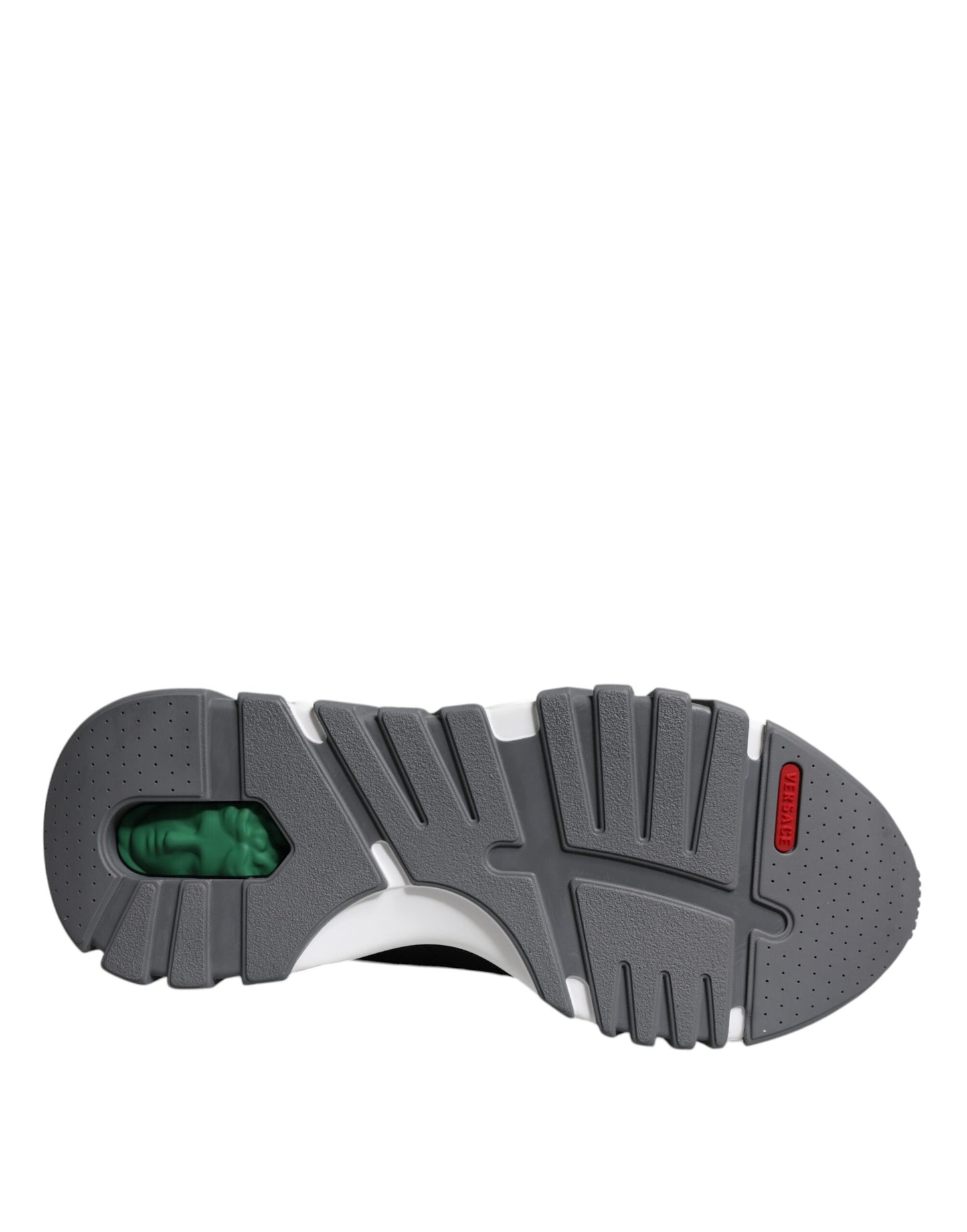Versace Black Leather and Neoprene Chunky Low-Top Sneakers (Squalo)