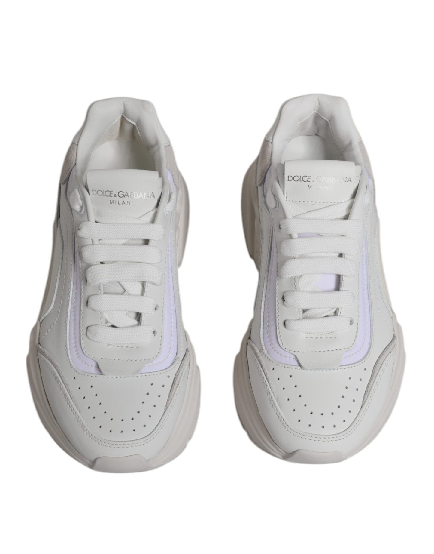White Daymaster Low Top Sneakers - Premium Italian Leather