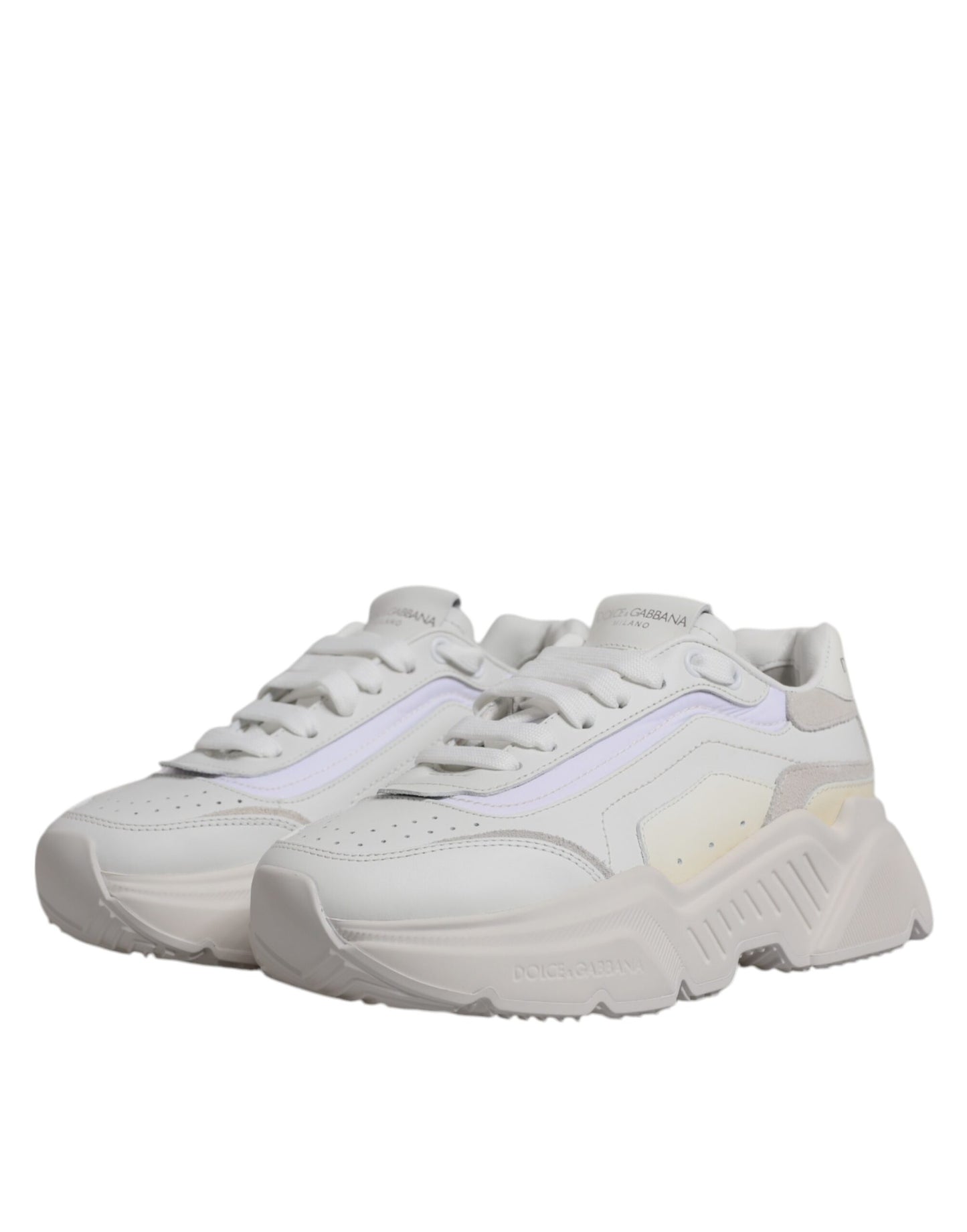 White Daymaster Low Top Sneakers - Premium Italian Leather
