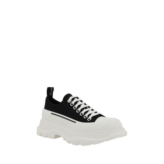 Cotton Tread Slick Sneakers with Platform Sole