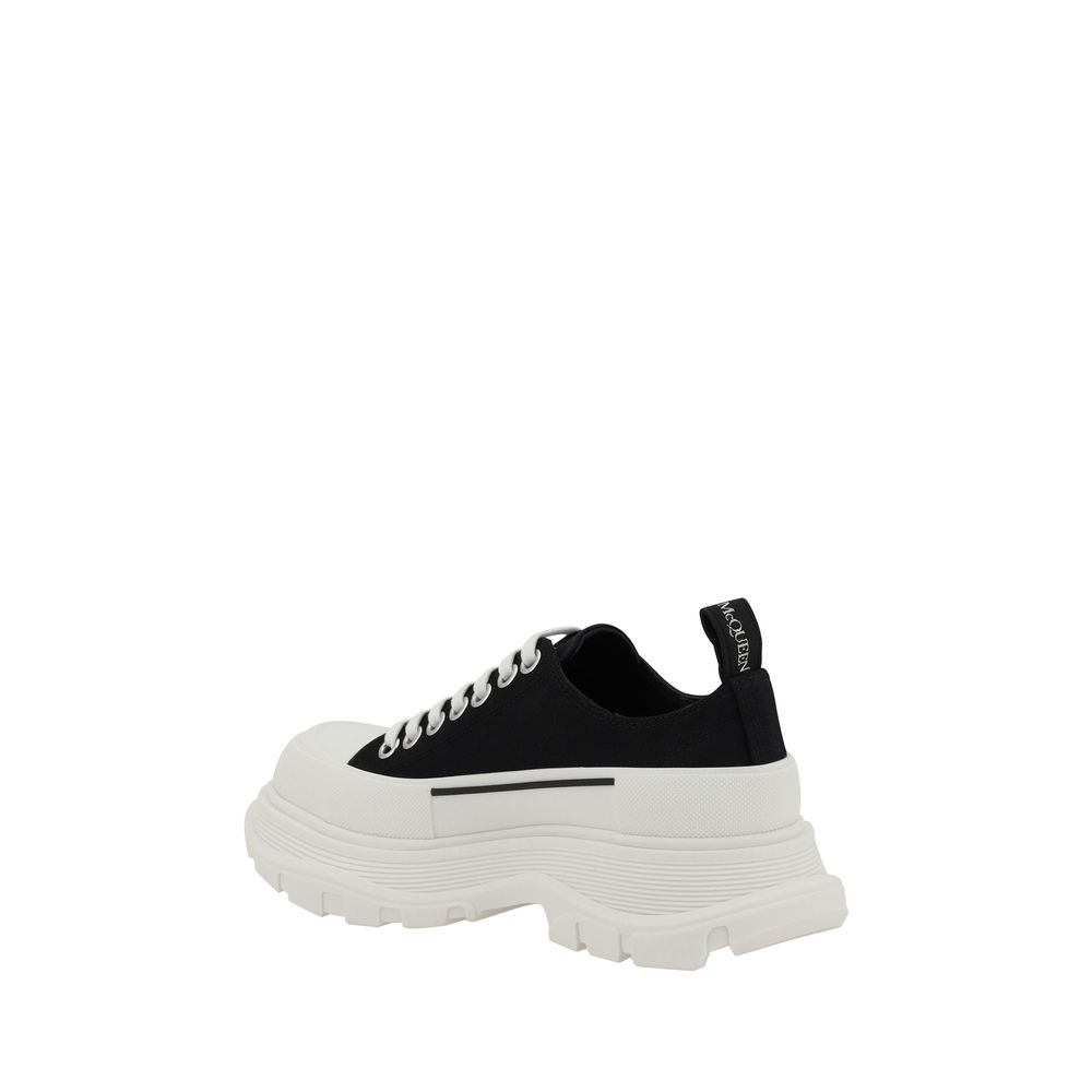 Cotton Tread Slick Sneakers with Platform Sole