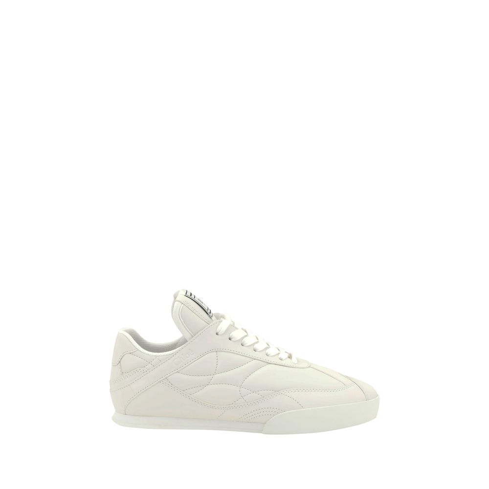 Leather Kick Sneakers - Women's Designer Low-Top with Logo Patch