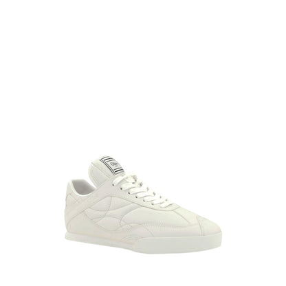 Leather Kick Sneakers - Women's Designer Low-Top with Logo Patch