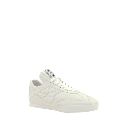 Leather Kick Sneakers - Women's Designer Low-Top with Logo Patch