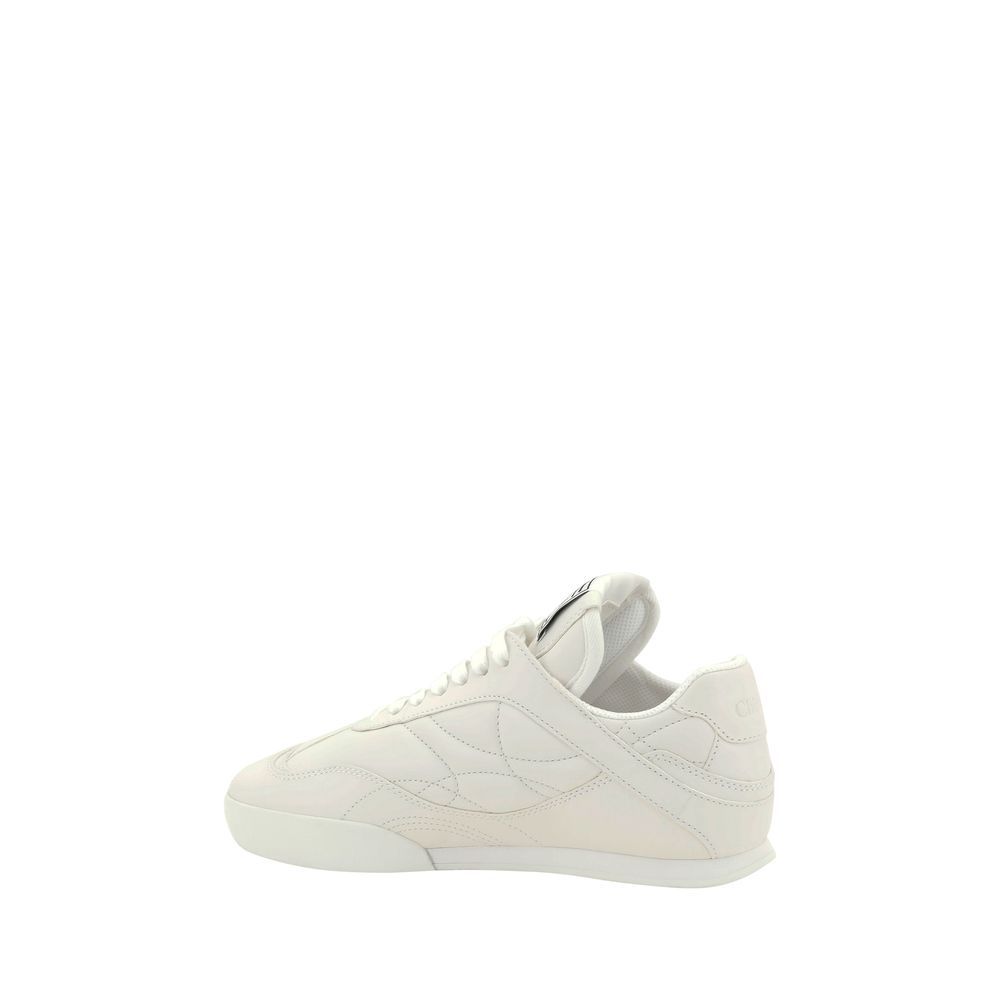 Leather Kick Sneakers - Women's Designer Low-Top with Logo Patch