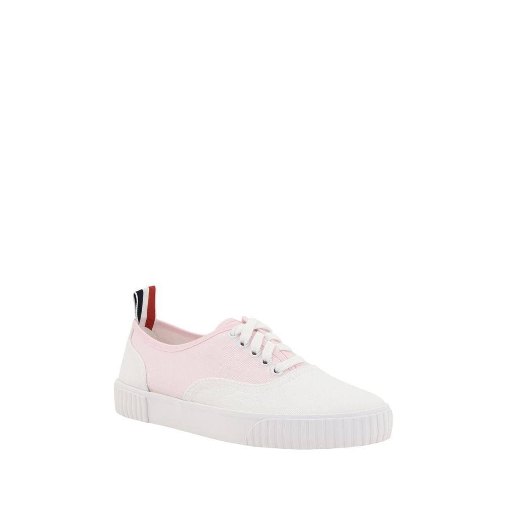 Cotton Paneled Sneakers with Lace-Up Design