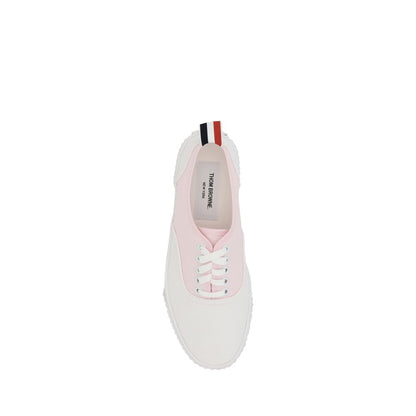 Cotton Paneled Sneakers with Lace-Up Design