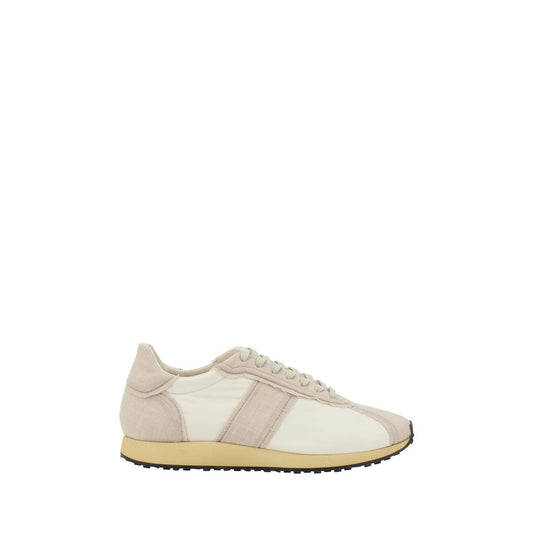 Paneled Sneakers with Lace-Up Closure