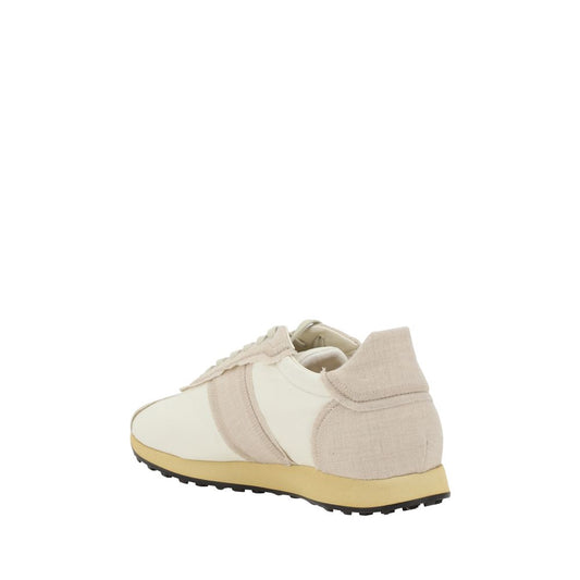 Paneled Sneakers with Lace-Up Closure