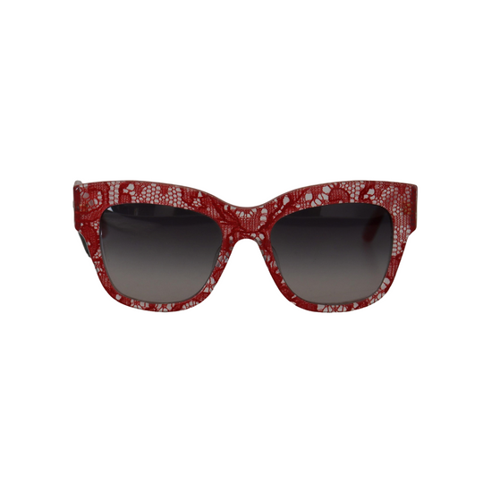 Red Lace Acetate Rectangle Shades  DG4231F  Sunglasses