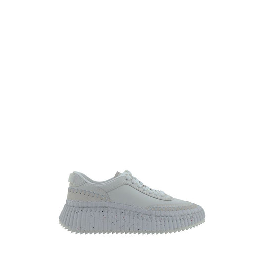 Calfskin Platform Sneakers with Crater-Effect Sole