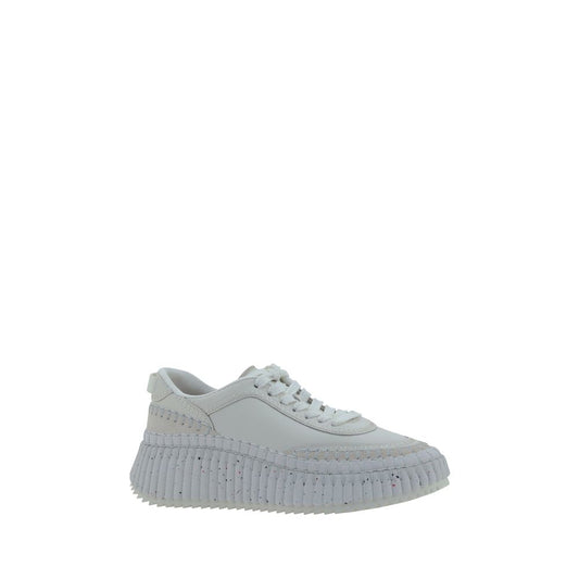 Calfskin Platform Sneakers with Crater-Effect Sole