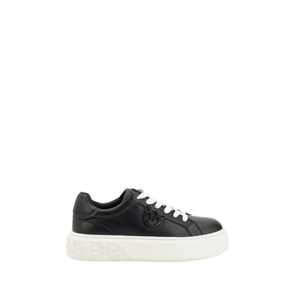 Yoko Platform Sneakers - Luxury Leather Lace-Up with Logo Embossed Sole