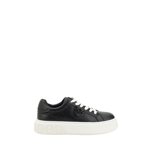 Yoko Platform Sneakers - Luxury Leather Lace-Up with Logo Embossed Sole