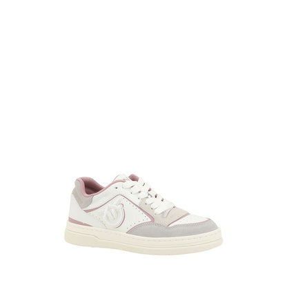 Leather Sneakers - Perforated Toe Design with Lace-Up Closure