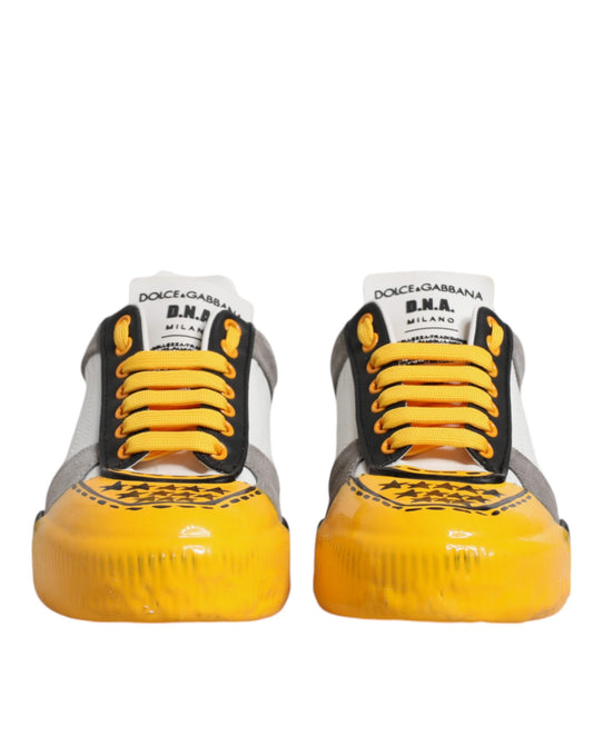 Dolce &amp; Gabbana Multicolor Leather DNA Low Top Sneakers
