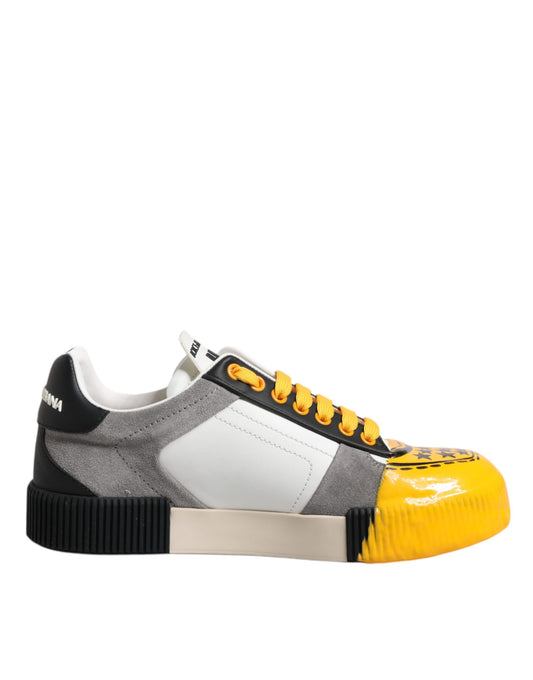 Dolce &amp; Gabbana Multicolor Leather DNA Low Top Sneakers