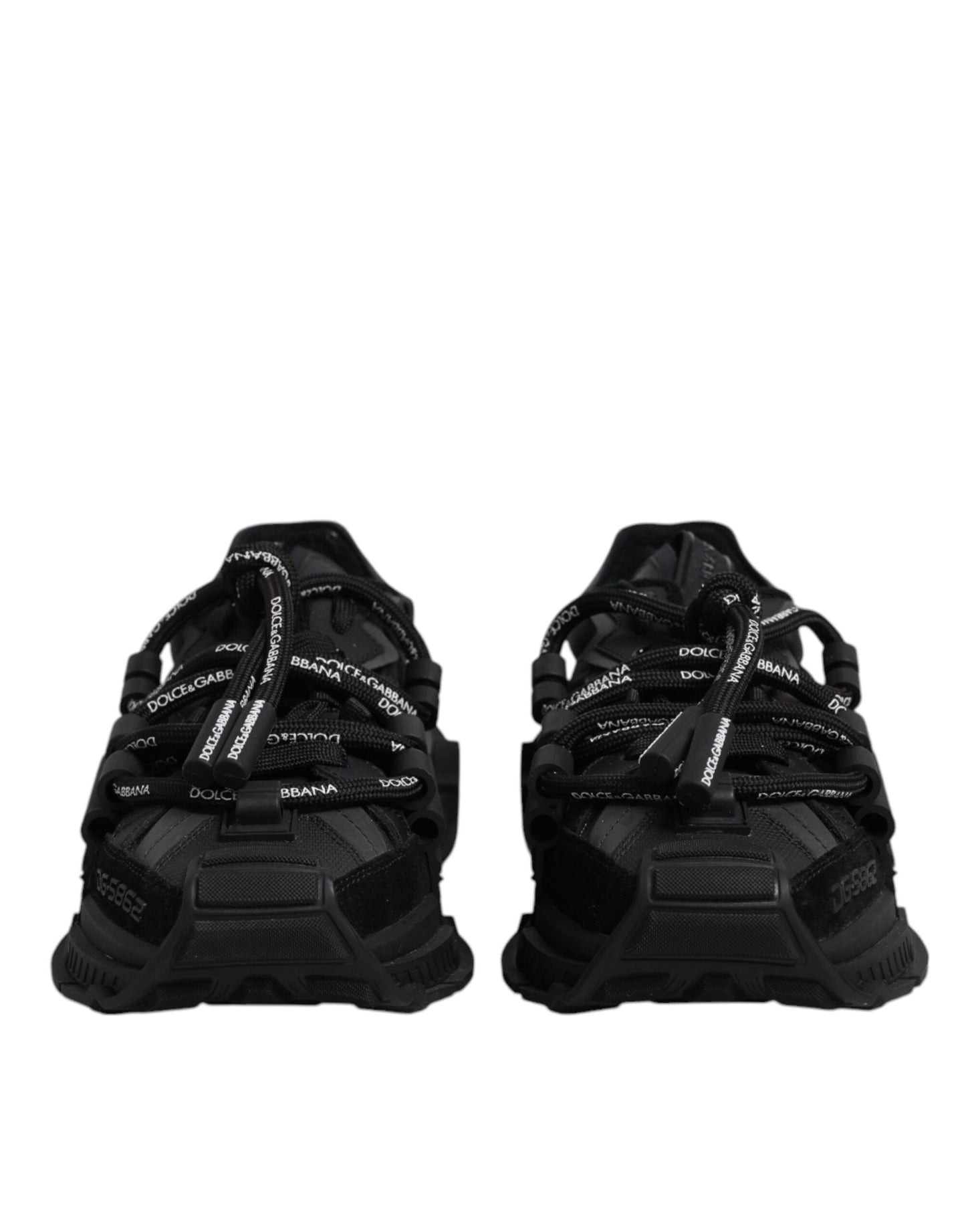 Dolce &amp; Gabbana Black Low Top Lace-Up Sneakers