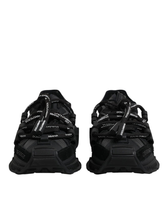 Dolce &amp; Gabbana Black Low Top Lace-Up Sneakers