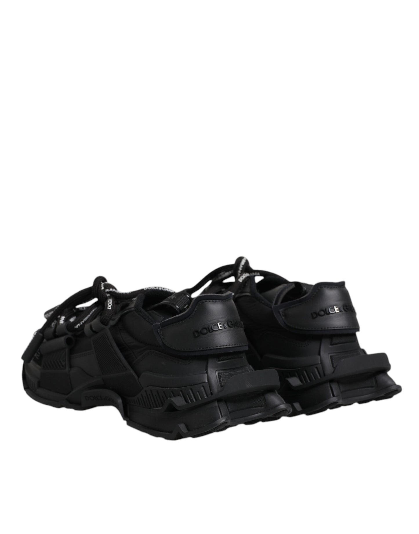 Dolce &amp; Gabbana Black Low Top Lace-Up Sneakers