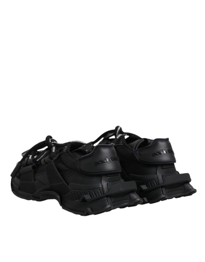 Dolce &amp; Gabbana Black Low Top Lace-Up Sneakers