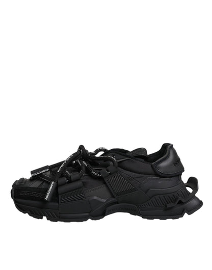 Dolce &amp; Gabbana Black Low Top Lace-Up Sneakers