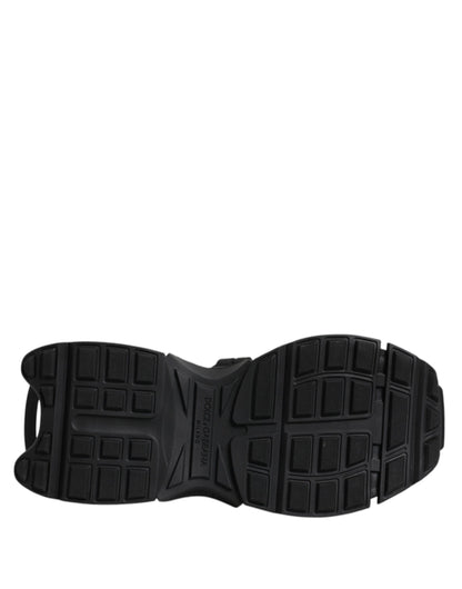 Dolce &amp; Gabbana Black Low Top Lace-Up Sneakers
