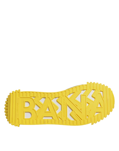 Dolce &amp; Gabbana Black and Yellow Low-Top NS1 Sneakers