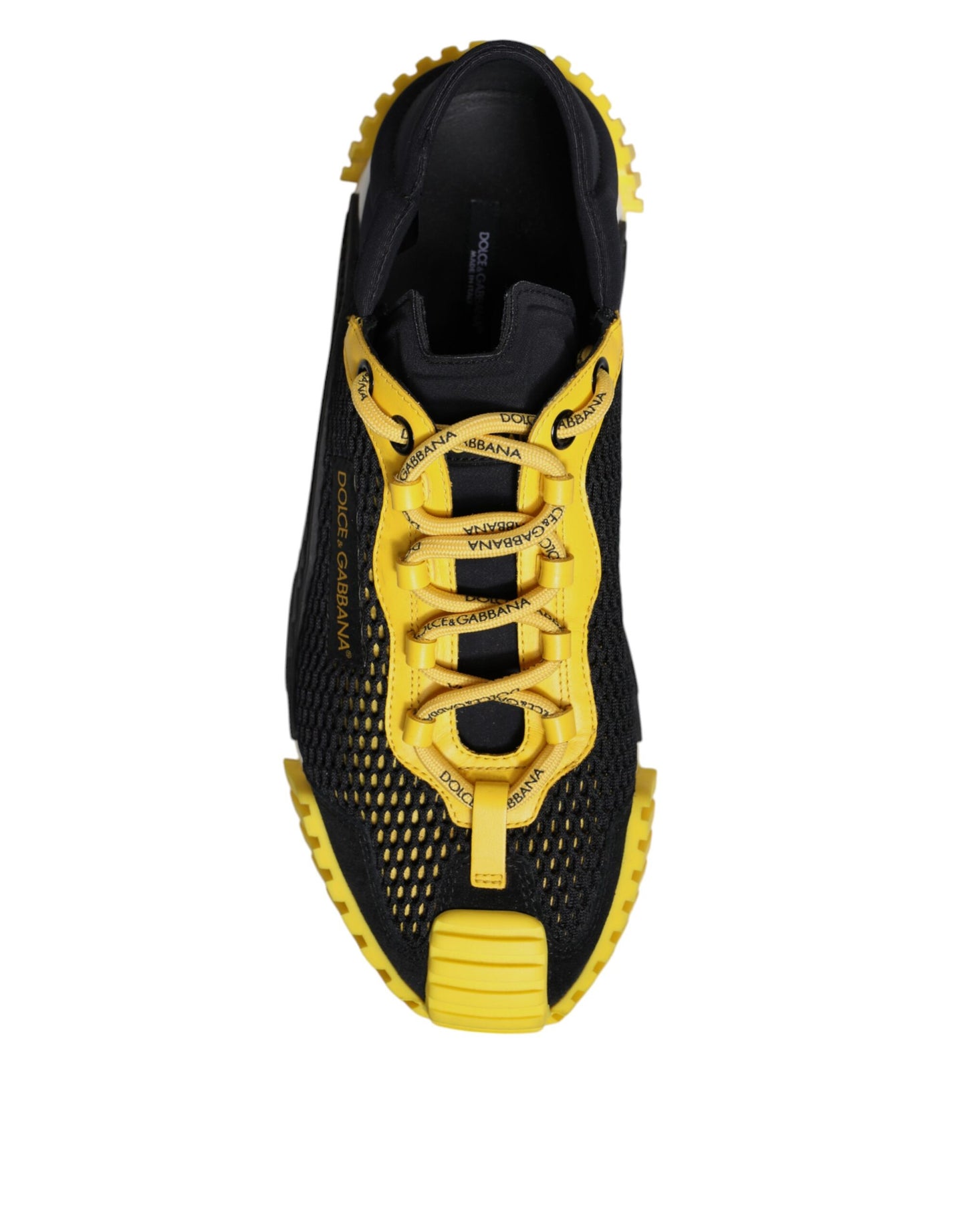 Dolce &amp; Gabbana Black and Yellow Low-Top NS1 Sneakers