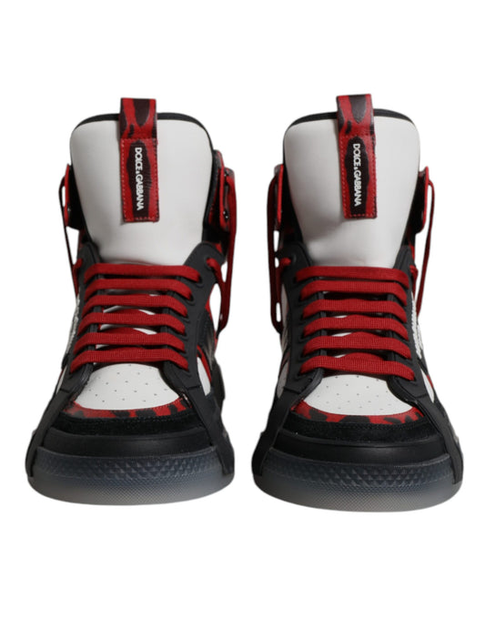 Dolce &amp; Gabbana Multicolor Leather High-Top Sneakers