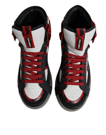 Dolce &amp; Gabbana Multicolor Leather High-Top Sneakers