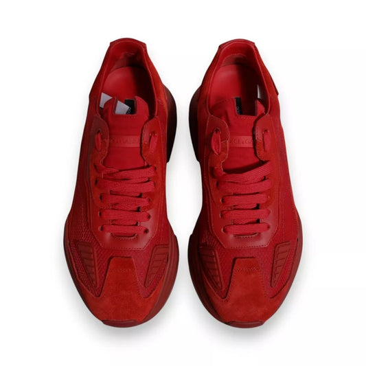 Dolce &amp; Gabbana Red Leather Daymaster Low-Top Sneakers