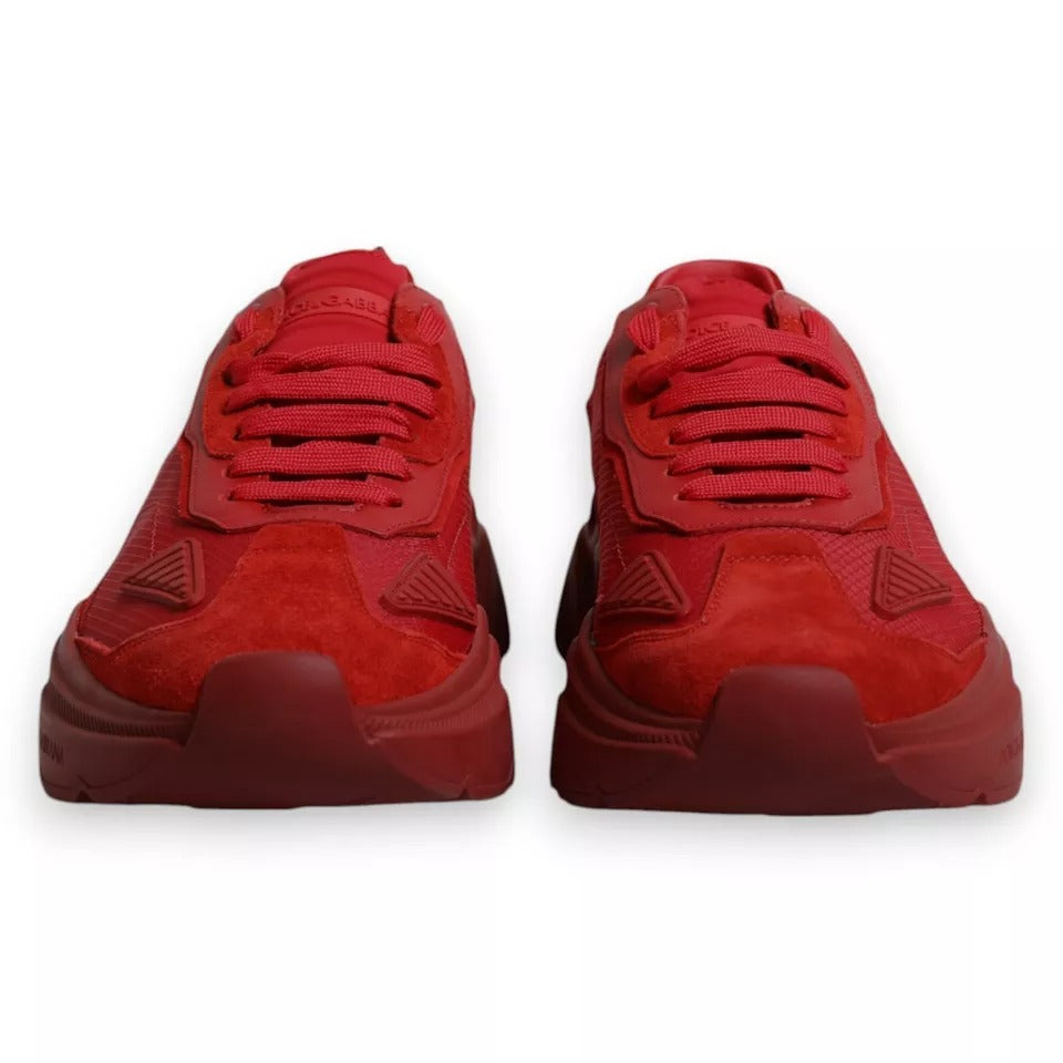 Dolce &amp; Gabbana Red Leather Daymaster Low-Top Sneakers