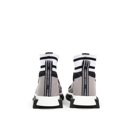 Sorrento High-Top Stretch Knit Sneakers - Black