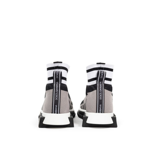 Sorrento High-Top Stretch Knit Sneakers - Black
