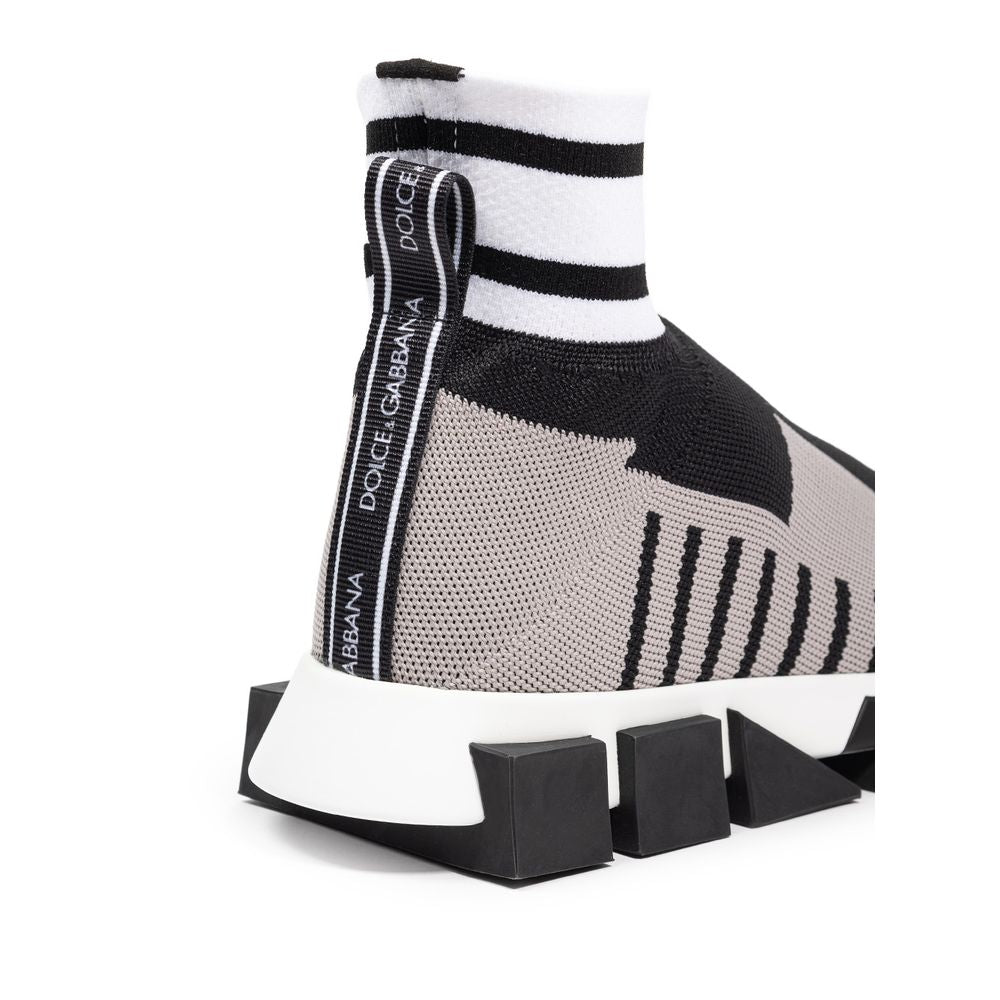 Sorrento High-Top Stretch Knit Sneakers - Black