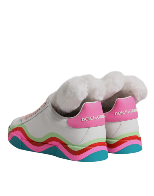 Multicolor Low-Top Leather Sneakers - Italian Craftsmanship