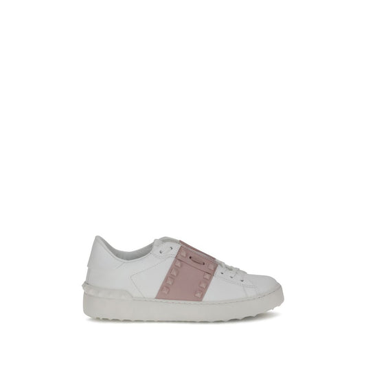 Rockstud Untitled Sneakers - Premium Calfskin Low-Top with Platinum Studs