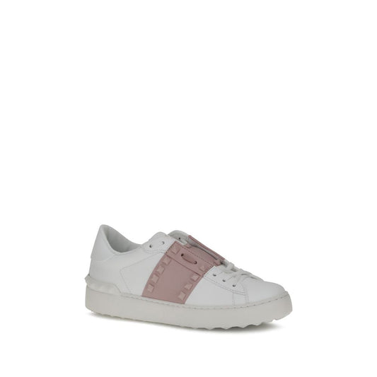 Rockstud Untitled Sneakers - Premium Calfskin Low-Top with Platinum Studs